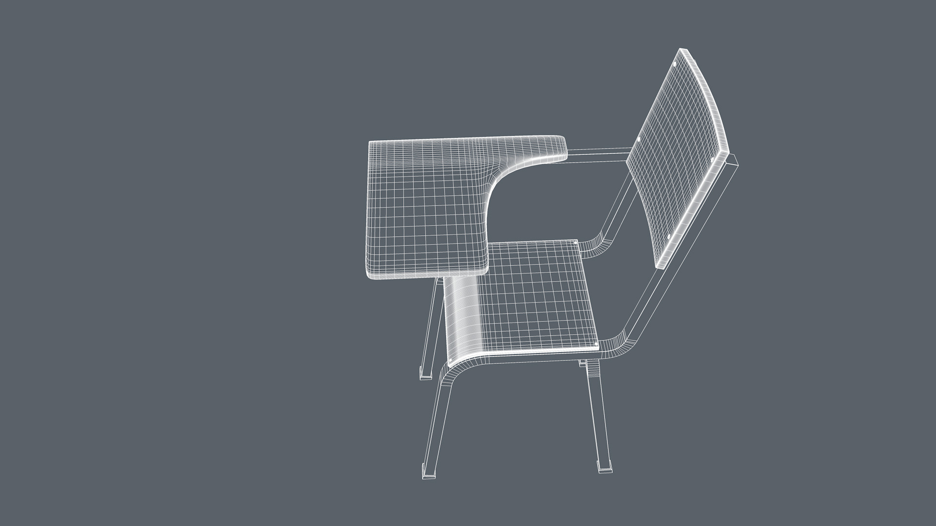 School Chair 3D model_10