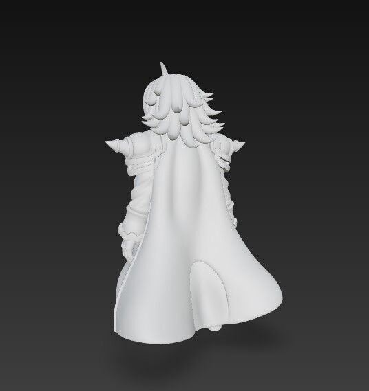 Fantasy War Lord Highly Detailed Armored Anime Character 3D model_17