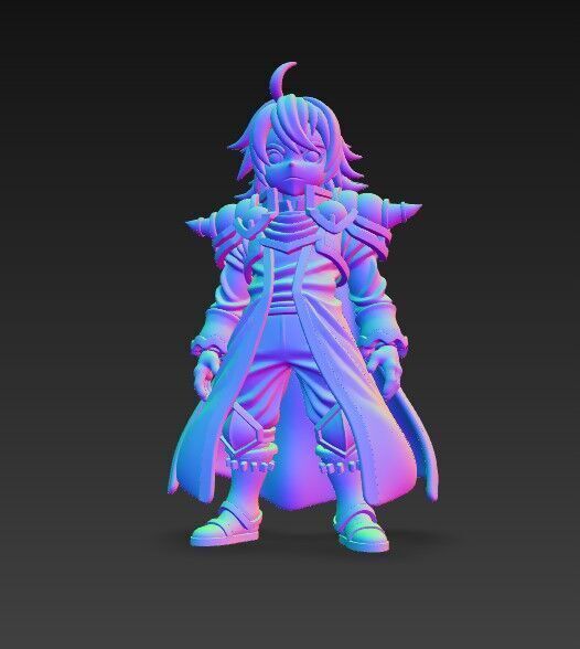 Fantasy War Lord Highly Detailed Armored Anime Character 3D model_9