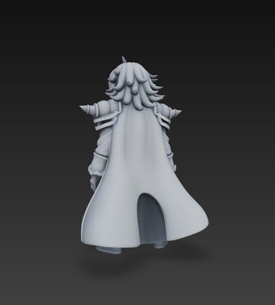 Fantasy War Lord Highly Detailed Armored Anime Character 3D model_5