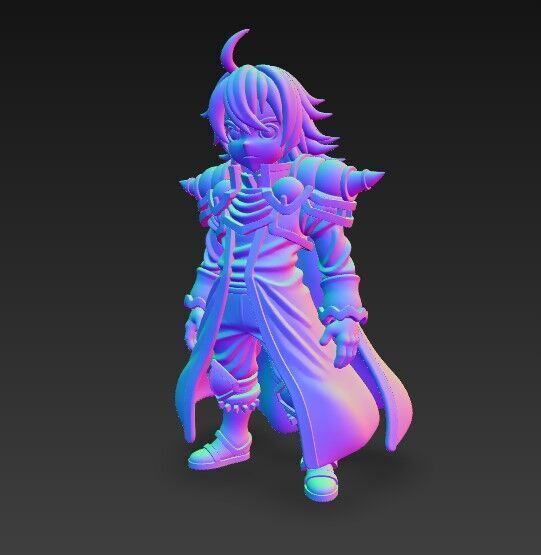 Fantasy War Lord Highly Detailed Armored Anime Character 3D model_7