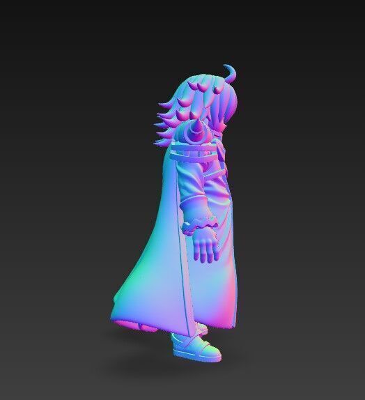 Fantasy War Lord Highly Detailed Armored Anime Character 3D model_11