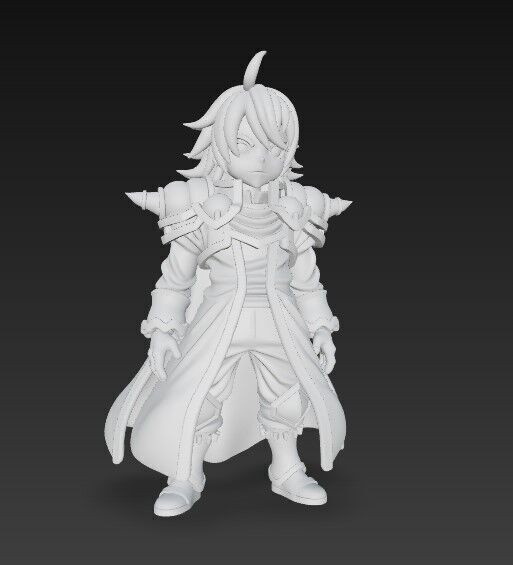 Fantasy War Lord Highly Detailed Armored Anime Character 3D model_14