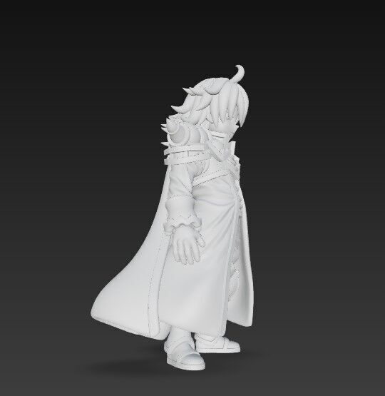 Fantasy War Lord Highly Detailed Armored Anime Character 3D model_15