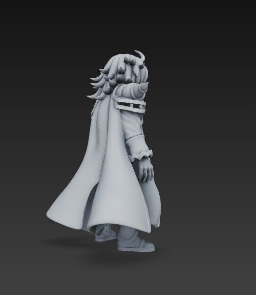 Fantasy War Lord Highly Detailed Armored Anime Character 3D model_4
