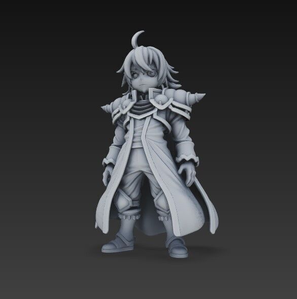 Fantasy War Lord Highly Detailed Armored Anime Character 3D model_1