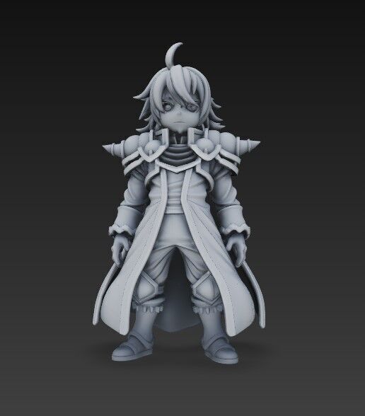 Fantasy War Lord Highly Detailed Armored Anime Character 3D model_2
