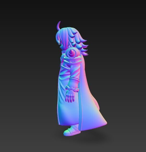 Fantasy War Lord Highly Detailed Armored Anime Character 3D model_8