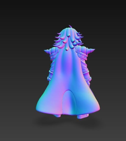 Fantasy War Lord Highly Detailed Armored Anime Character 3D model_12