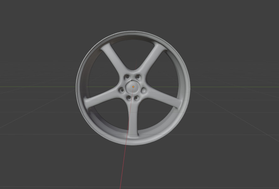 Sport Rim Low-poly 3D model_3