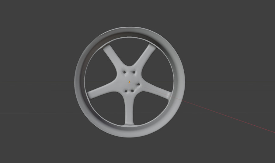 Sport Rim Low-poly 3D model_4