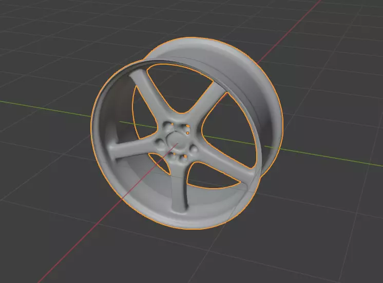 Sport Rim Low-poly 3D model_0