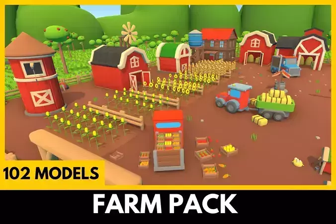 Farm - Stylized Low Poly Asset Pack by Ake