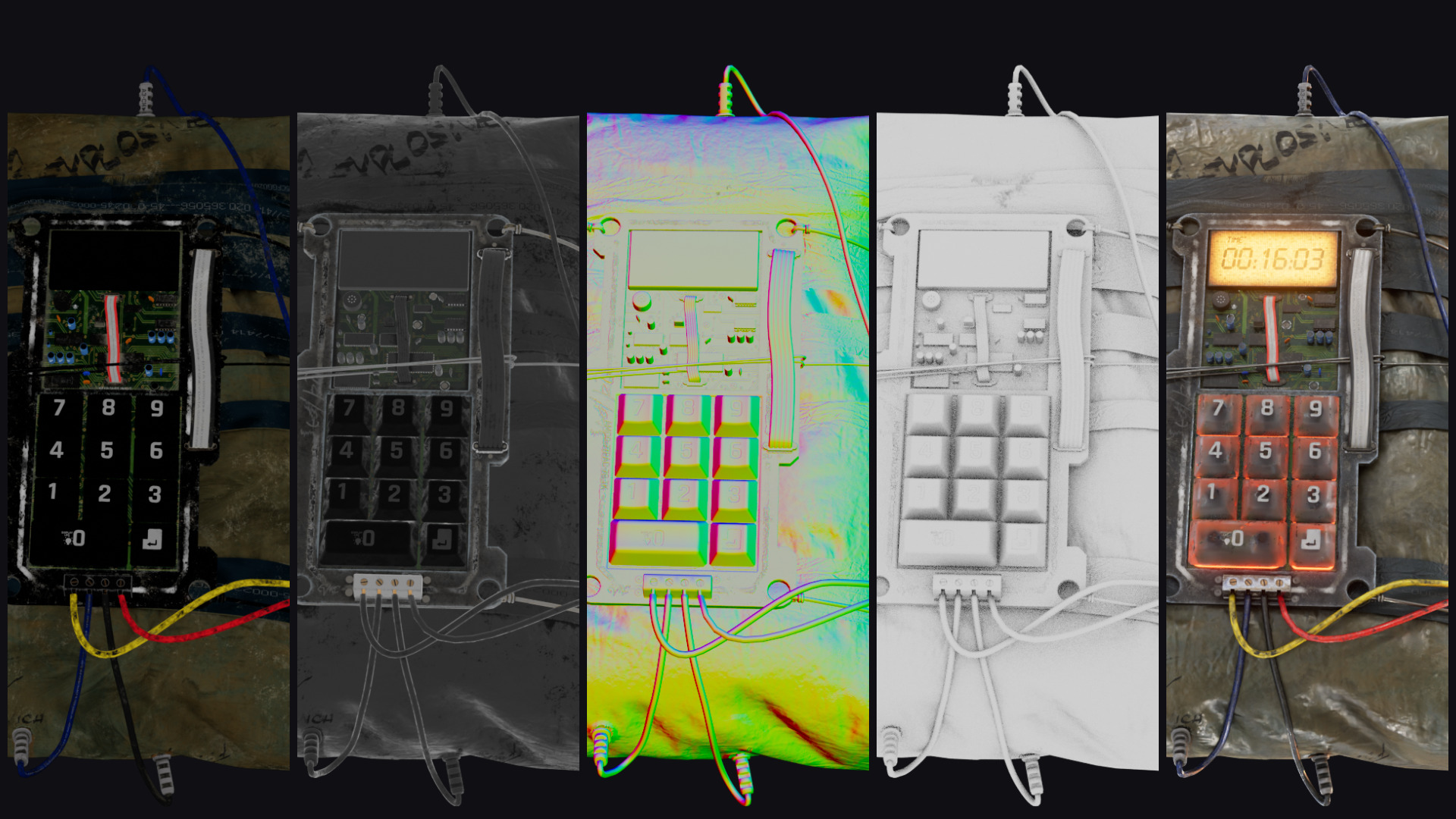 C4 explosive Low-poly 3D model_10