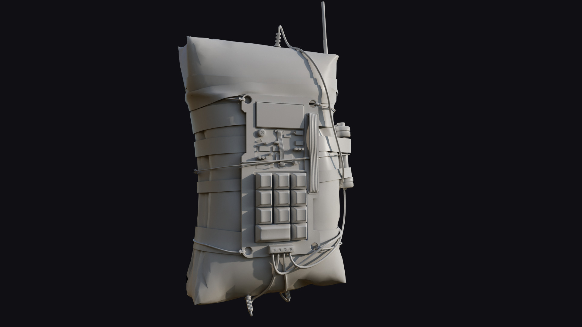 C4 explosive Low-poly 3D model_9
