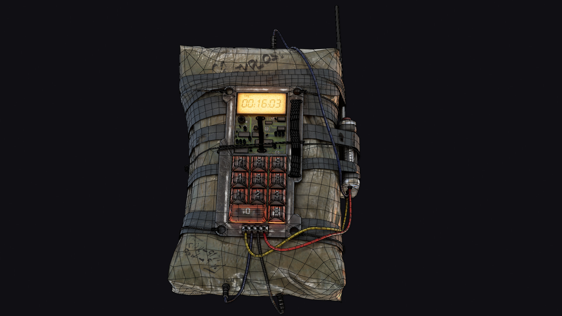 C4 explosive Low-poly 3D model_8