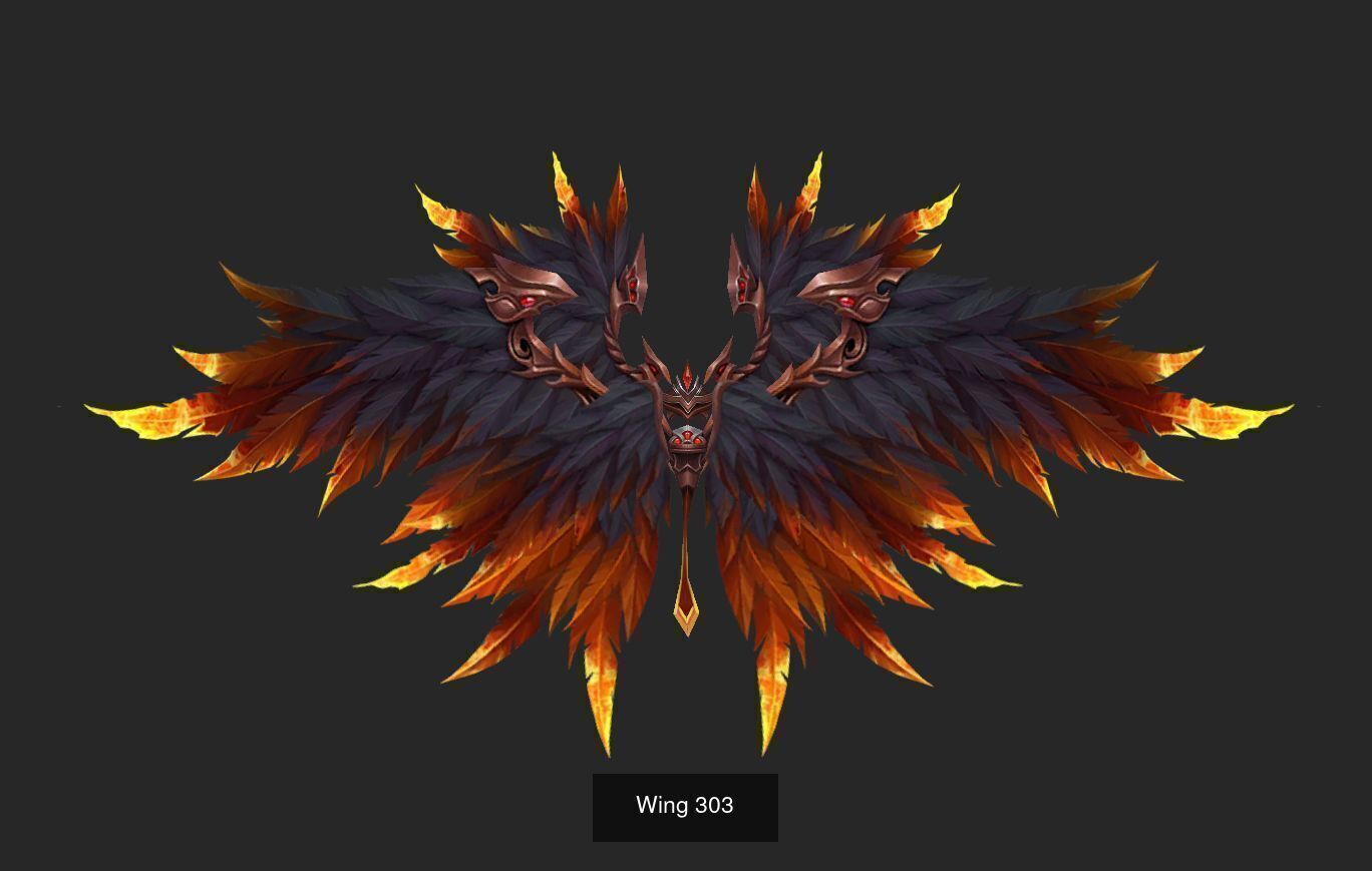 Pack With 25 Wings Part 13 3D Model Collection_26