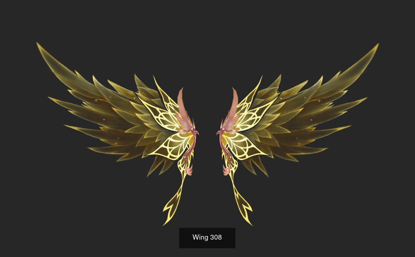 Pack With 25 Wings Part 13 3D Model Collection_21
