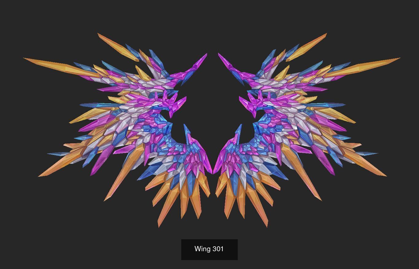 Pack With 25 Wings Part 13 3D Model Collection_28