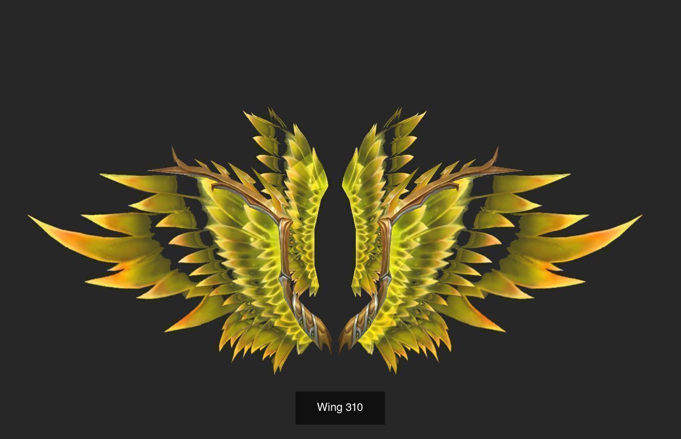 Pack With 25 Wings Part 13 3D Model Collection_19