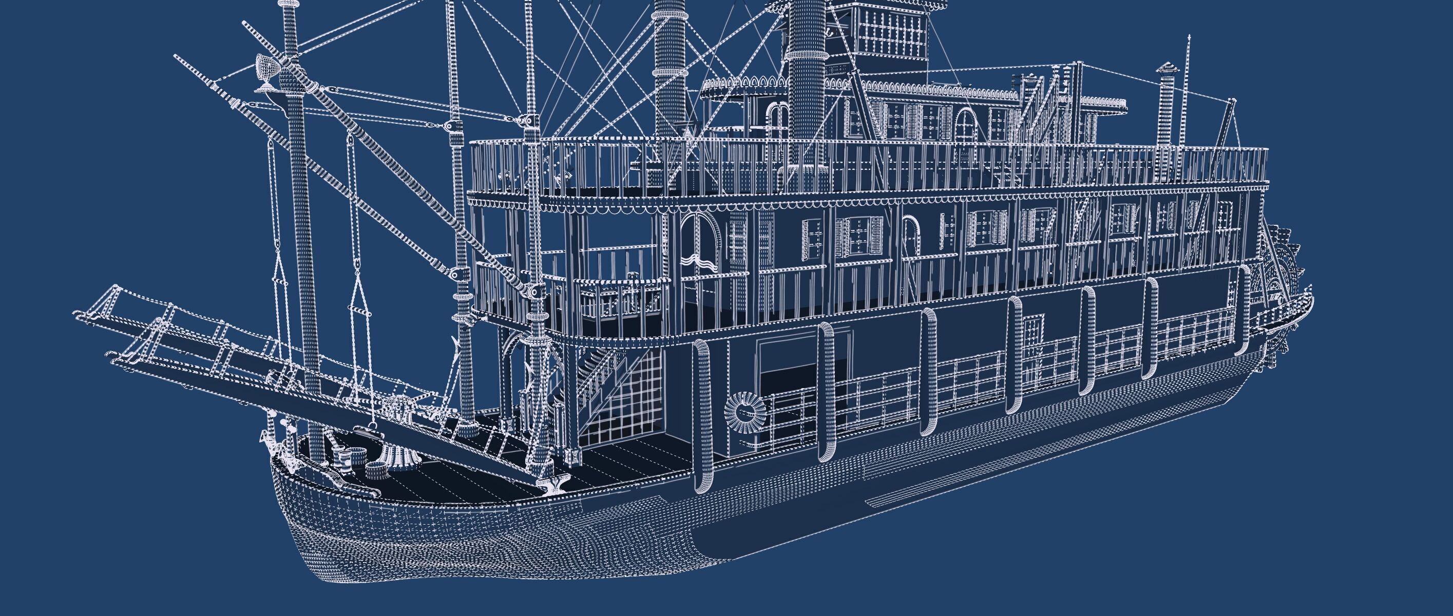 AMERICAN STEAM SHIP 3D model_43