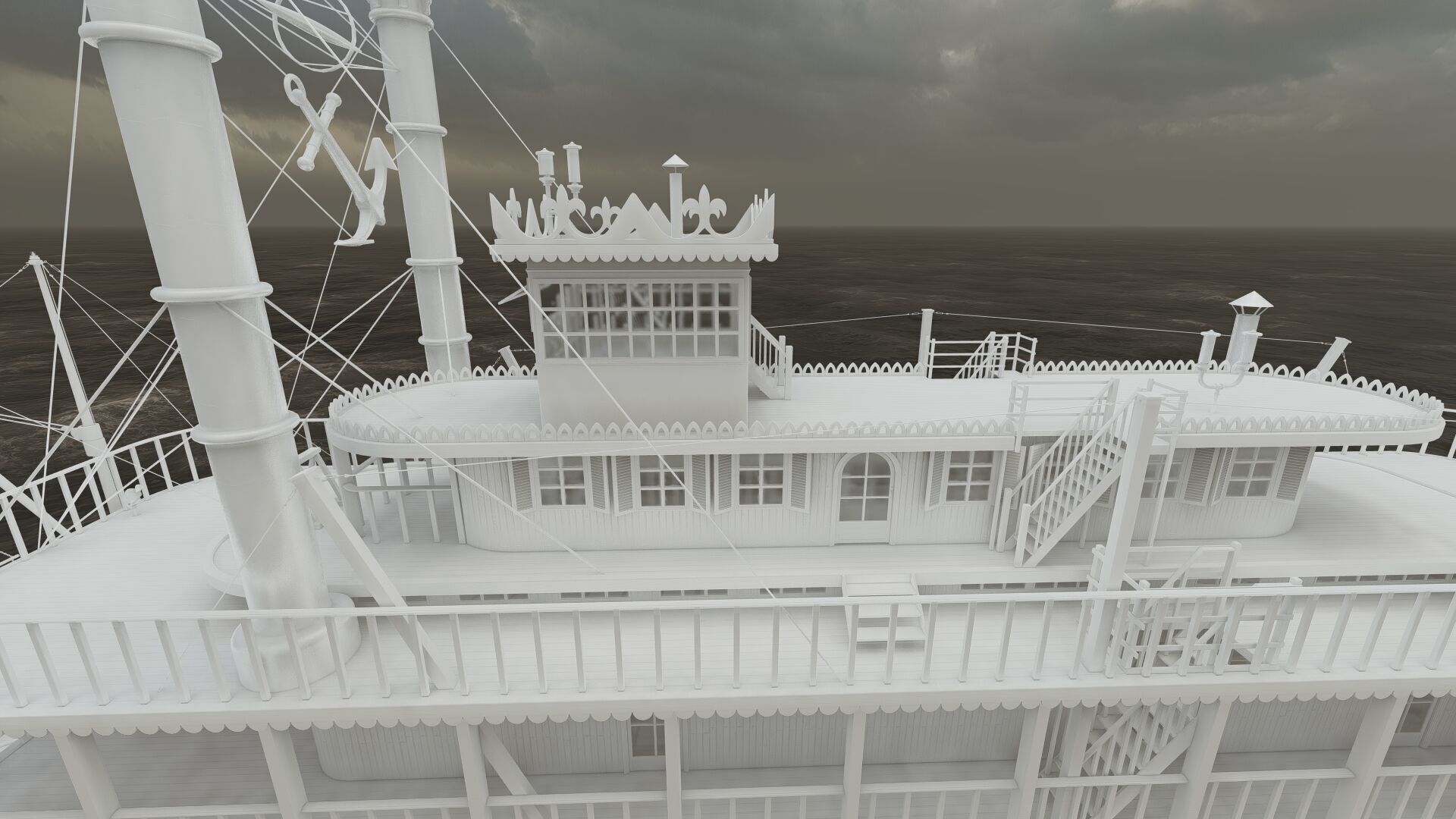 AMERICAN STEAM SHIP 3D model_38