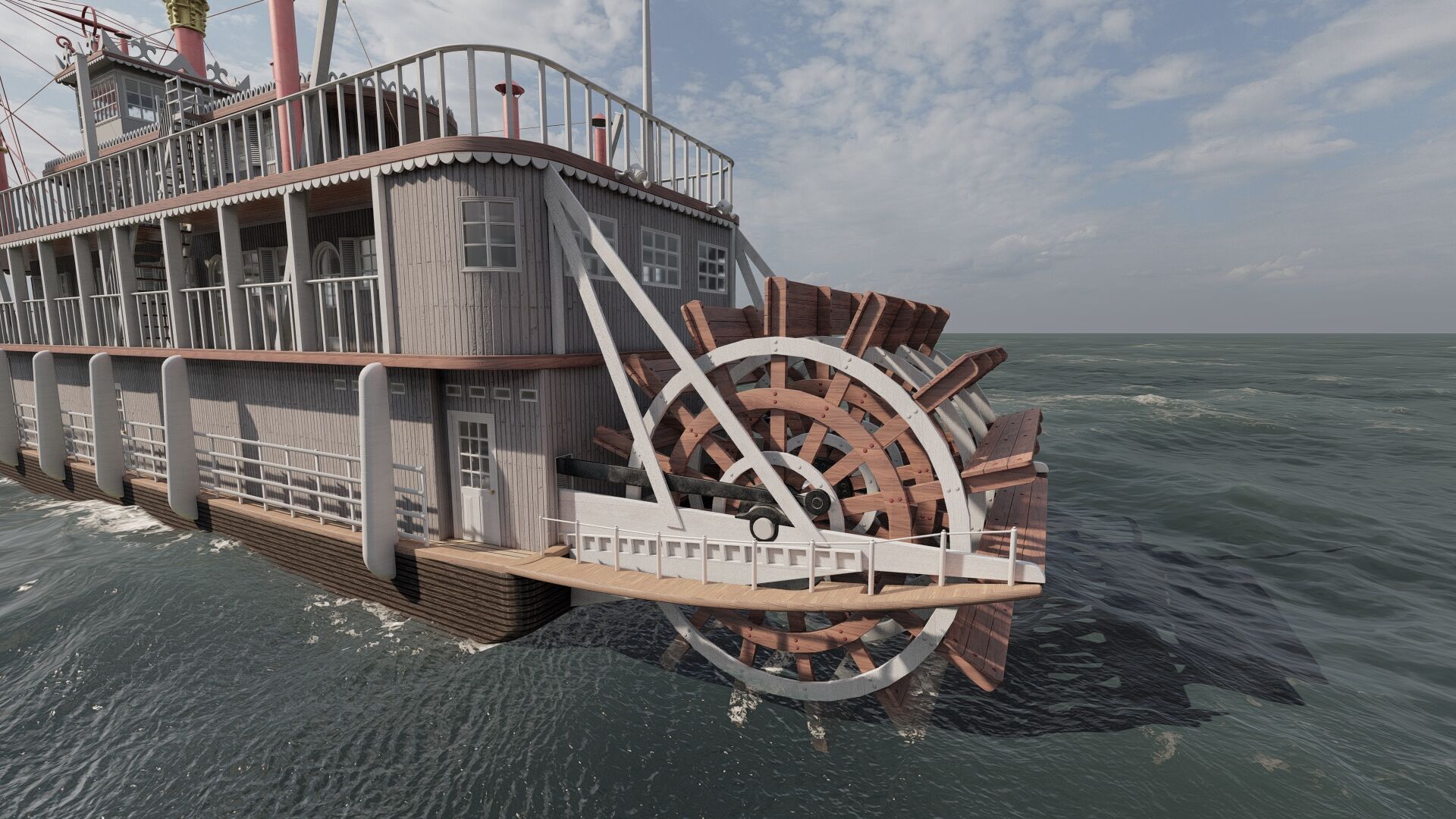 AMERICAN STEAM SHIP 3D model_12