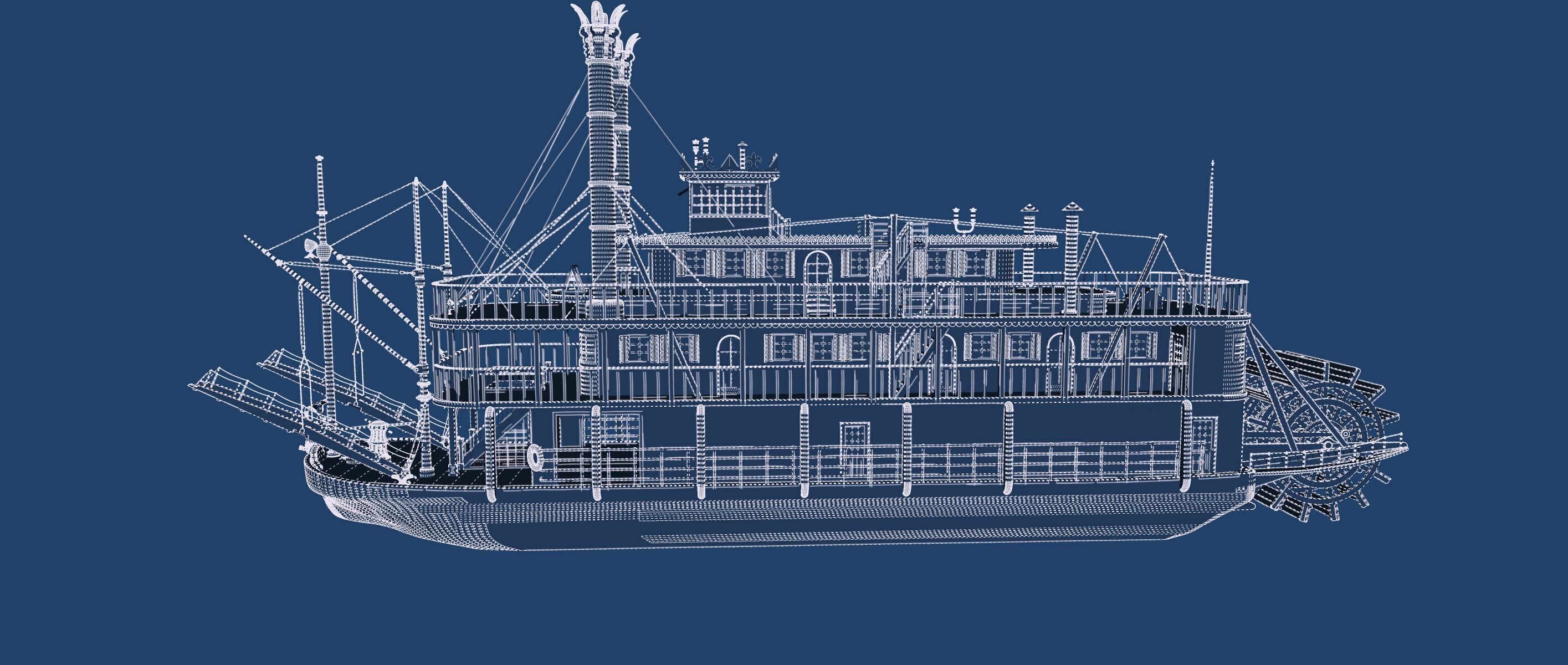 AMERICAN STEAM SHIP 3D model_42