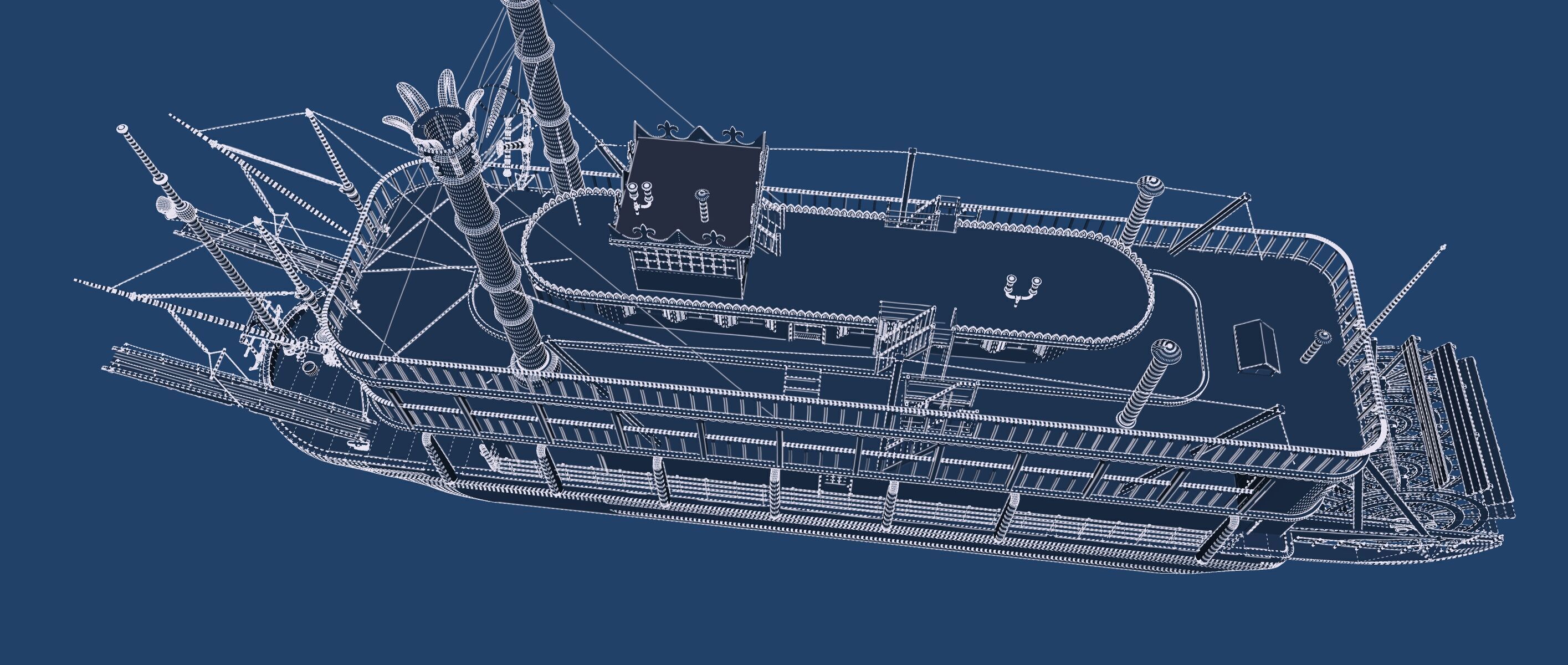 AMERICAN STEAM SHIP 3D model_45