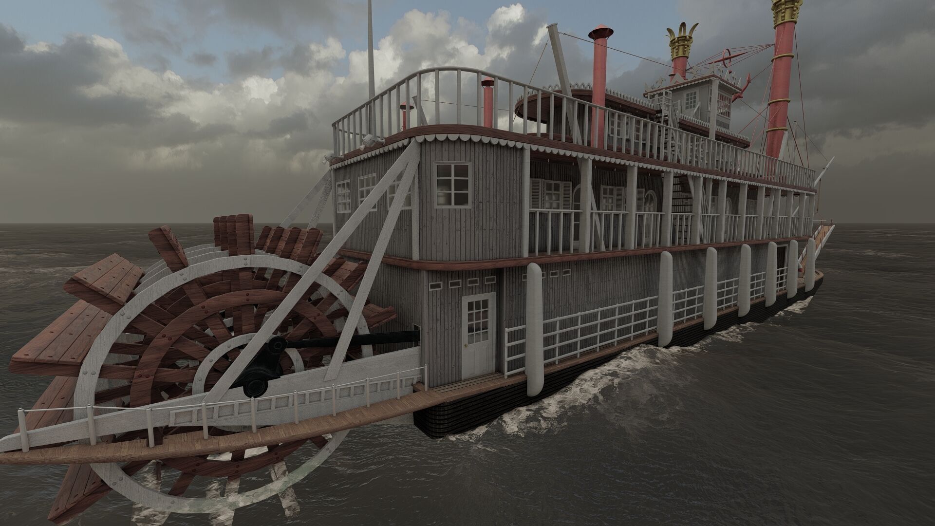 AMERICAN STEAM SHIP 3D model_29