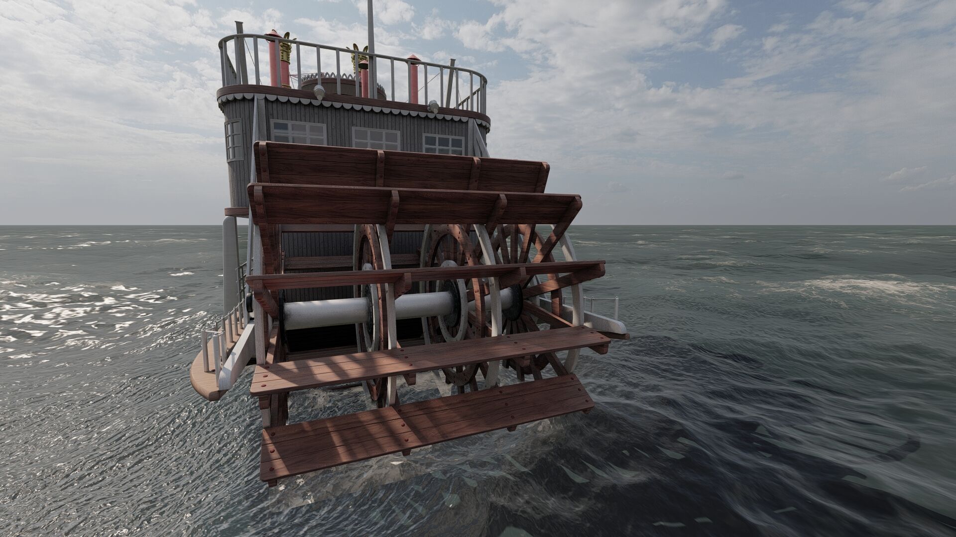 AMERICAN STEAM SHIP 3D model_13