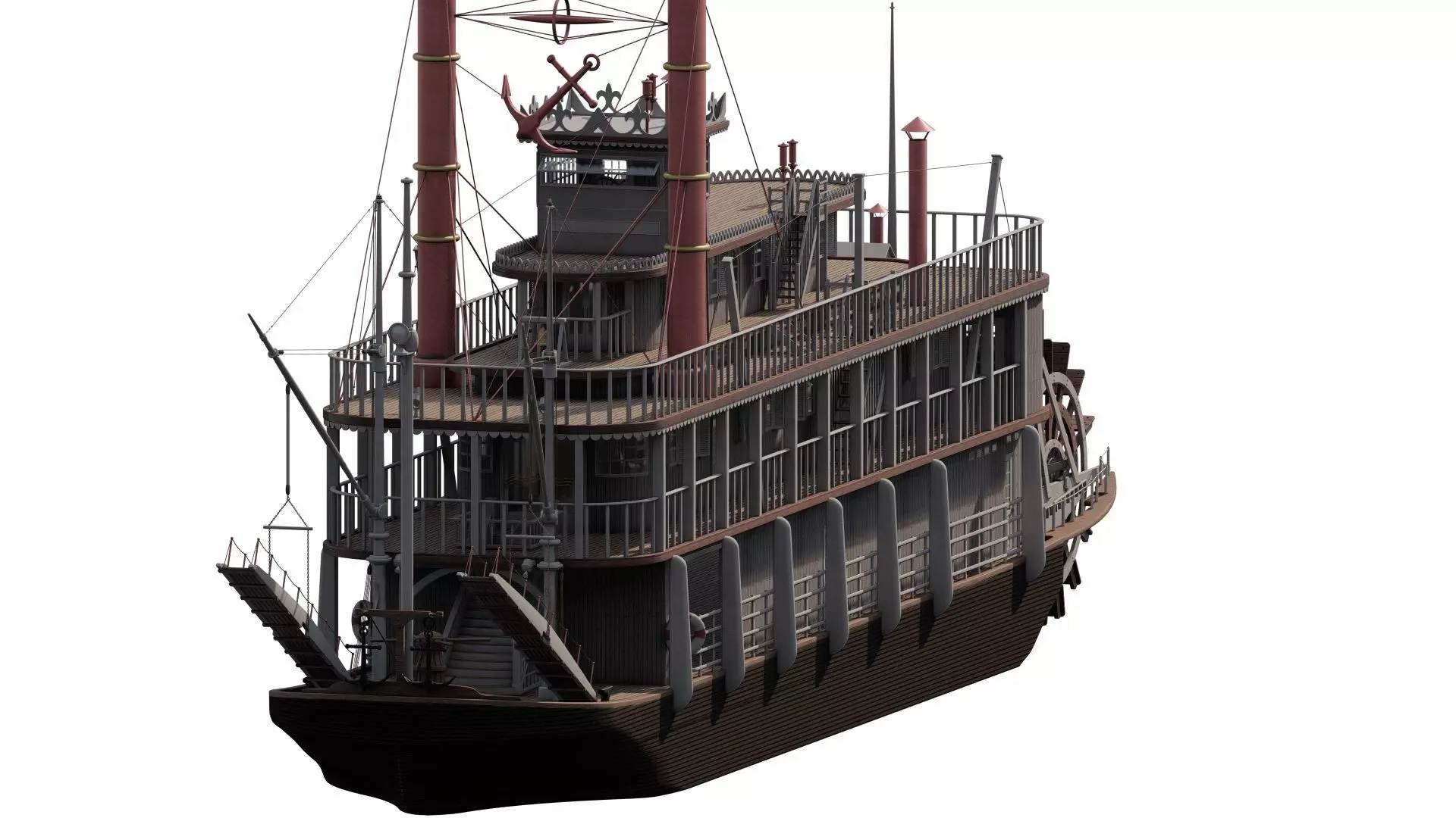 AMERICAN STEAM SHIP 3D model_0