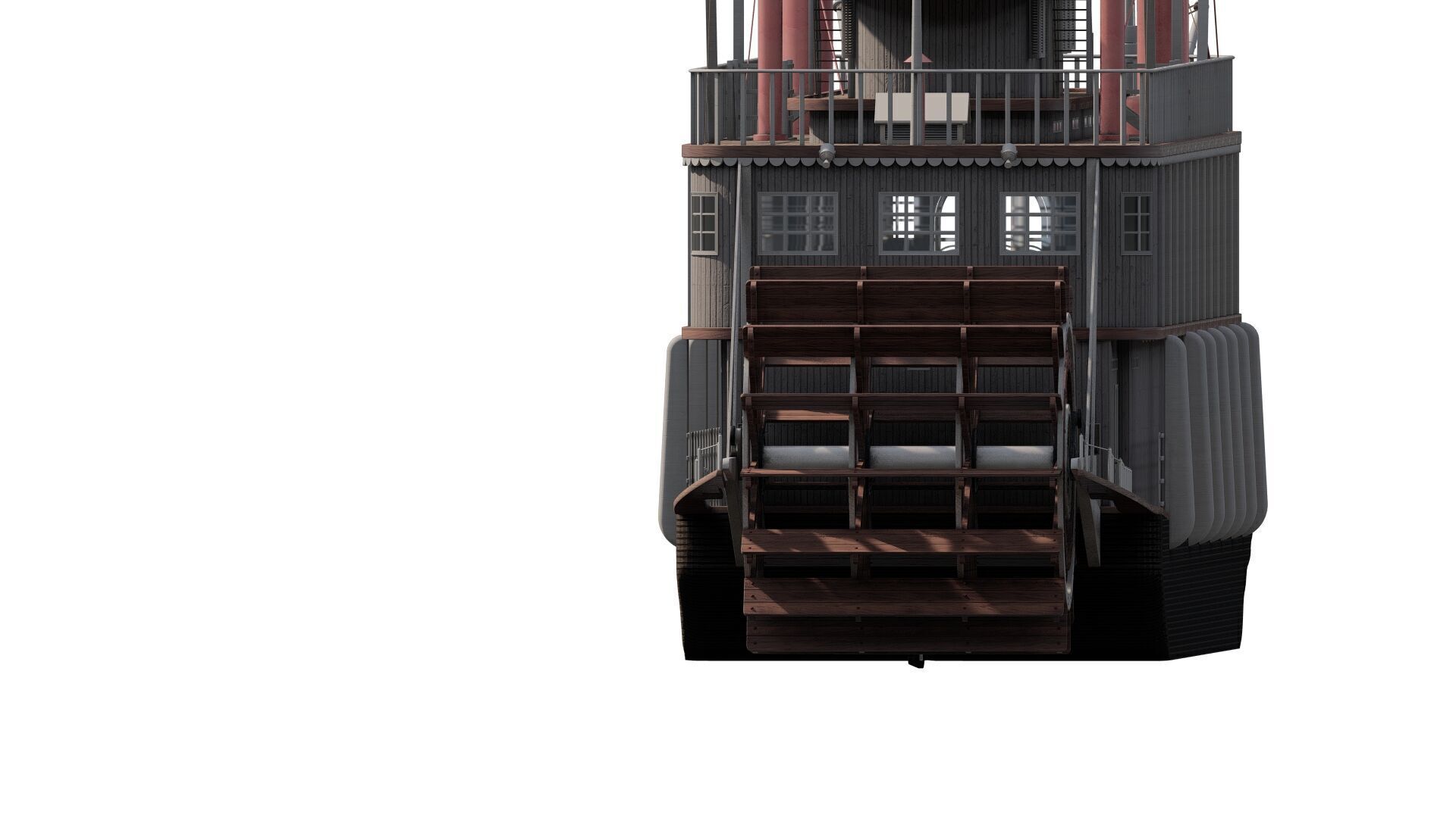 AMERICAN STEAM SHIP 3D model_4