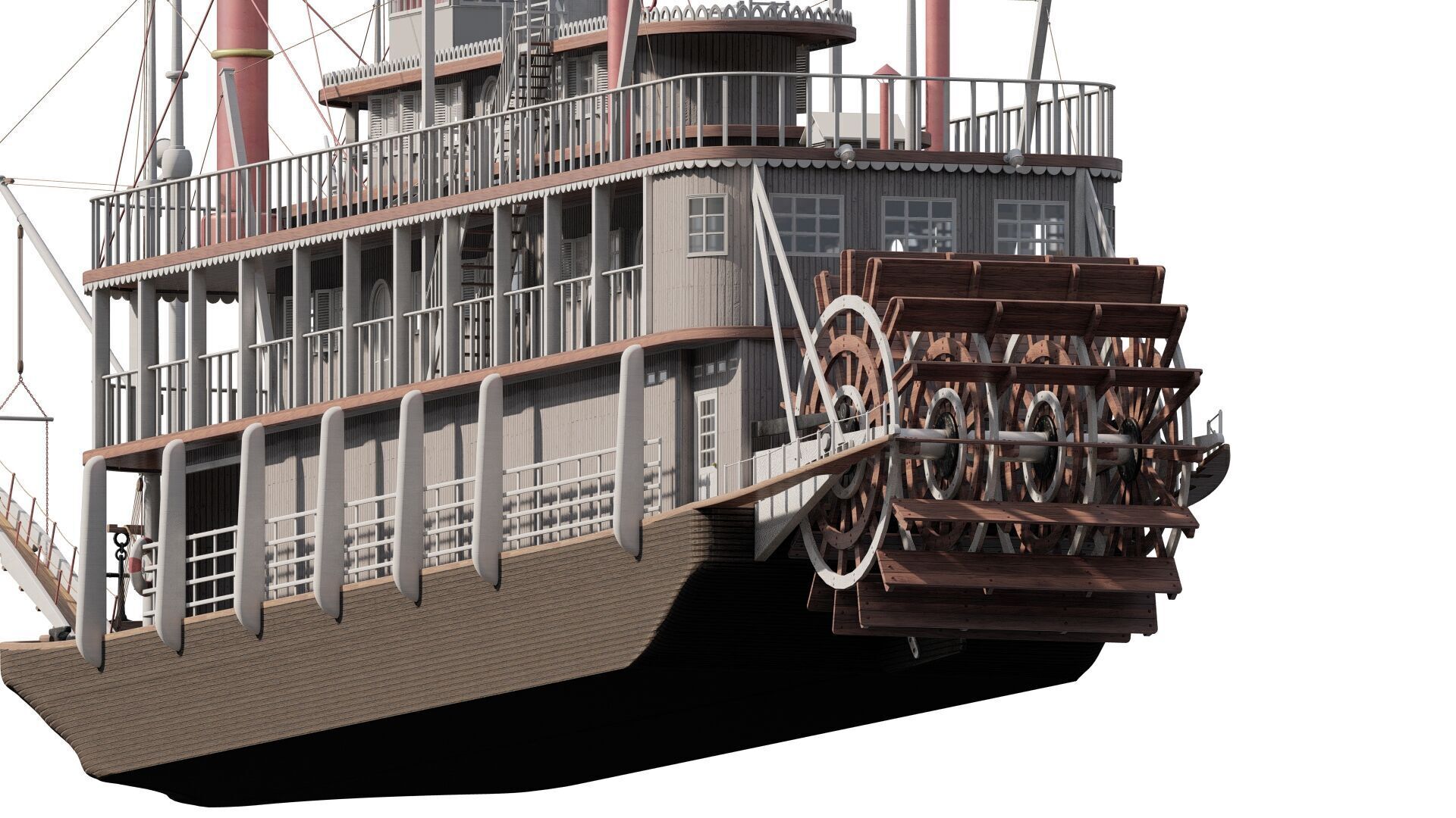 AMERICAN STEAM SHIP 3D model_3
