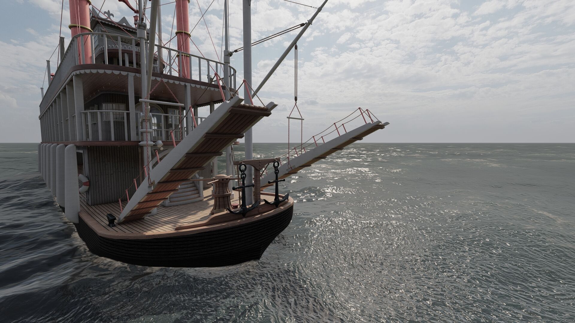 AMERICAN STEAM SHIP 3D model_8