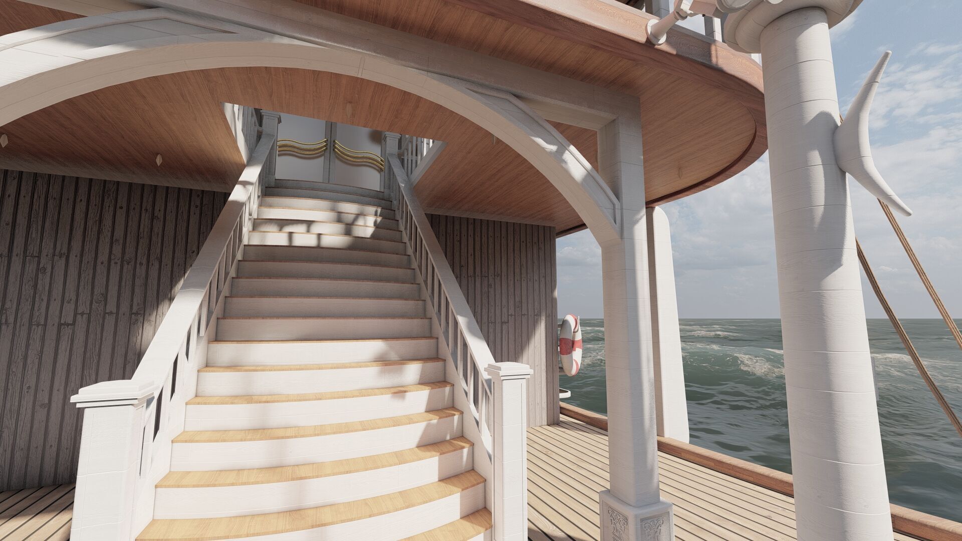 AMERICAN STEAM SHIP 3D model_24