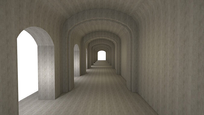 Medieval  Hallway 3D model