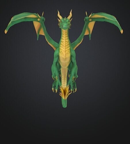 A 3D flying dragon  3D print model