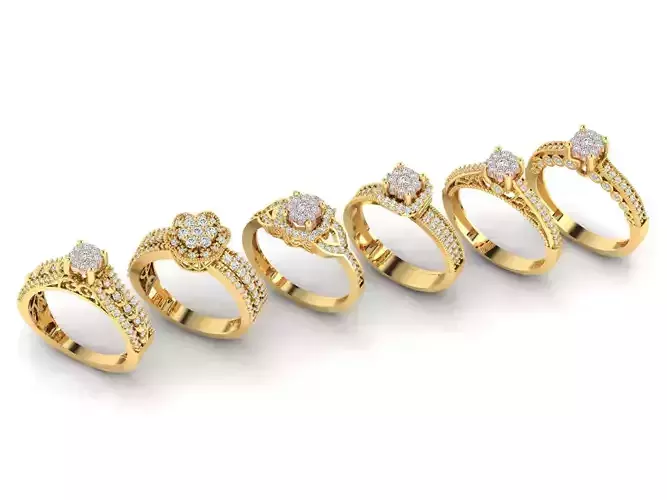 Two piece twocolor ring collection