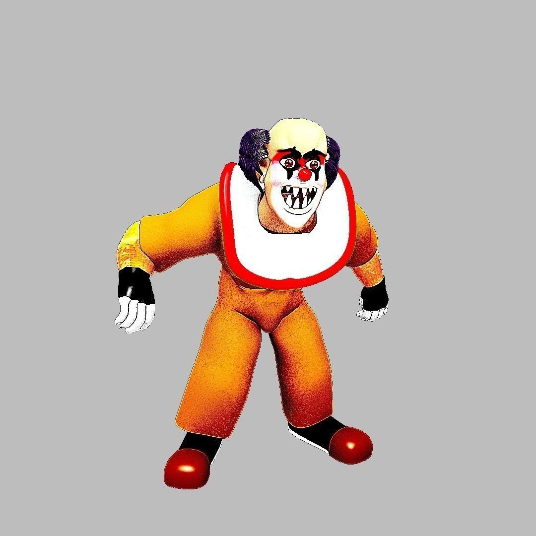 sacrry clown 2 only for Blender 3D model_5