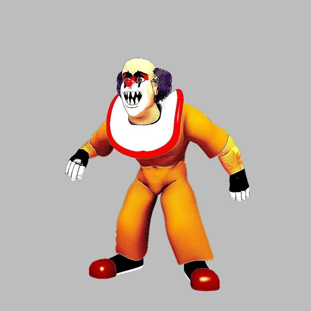 sacrry clown 2 only for Blender 3D model_7