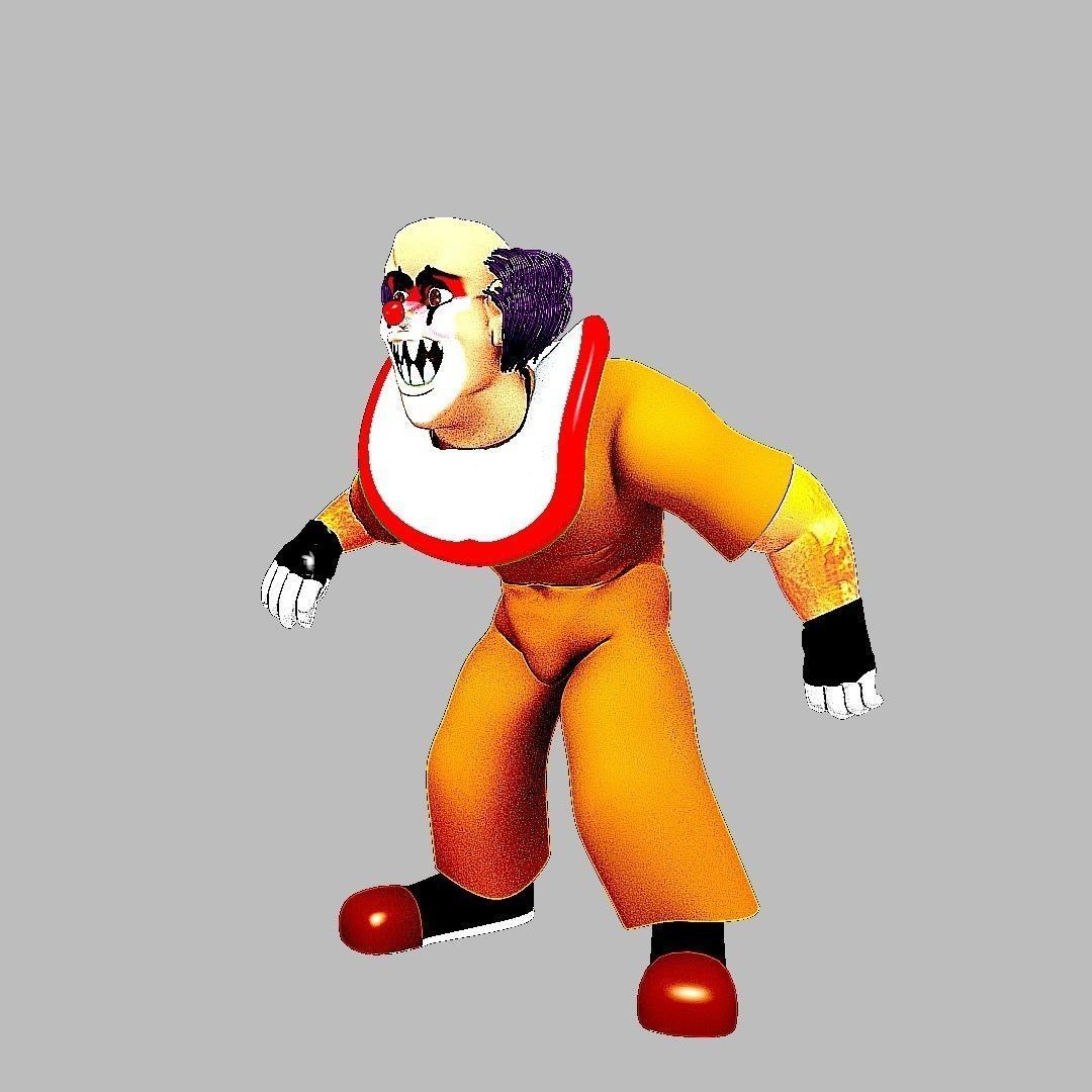 sacrry clown 2 only for Blender 3D model_2