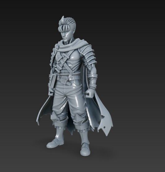 Dark Blade Master Epic Warrior 3D Print Model 3D model_3