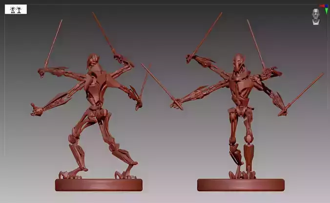Star Wars General Grievous STL and OBJ