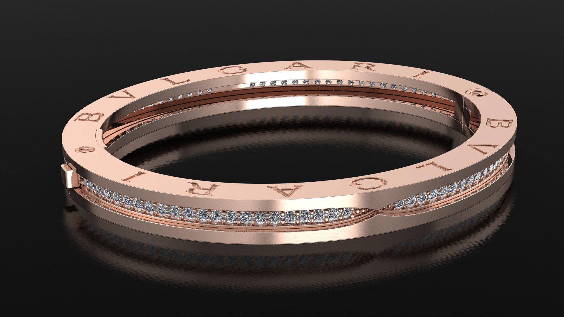 Bracelet 3DM STL OBJ model for 3D printing and CNC 3D print model_2