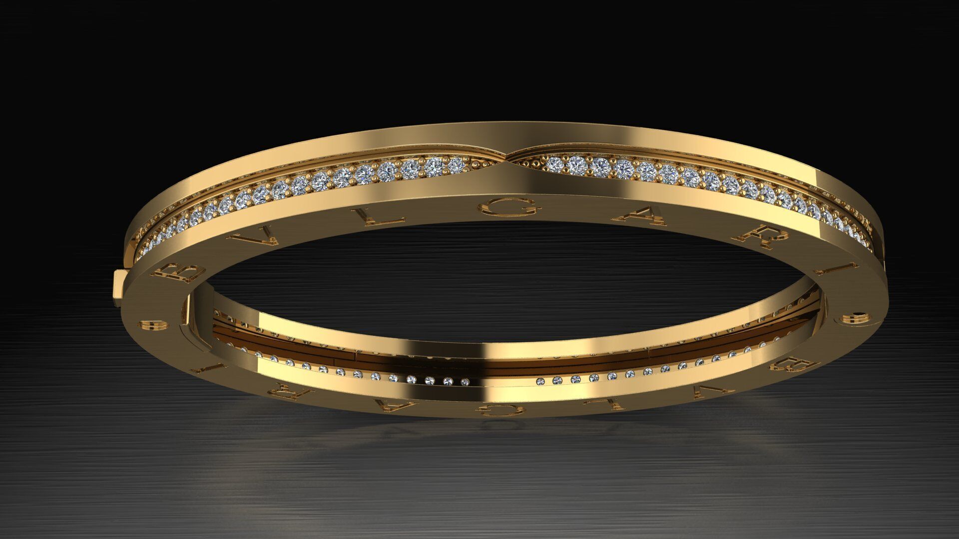 Bracelet 3DM STL OBJ model for 3D printing and CNC 3D print model_3