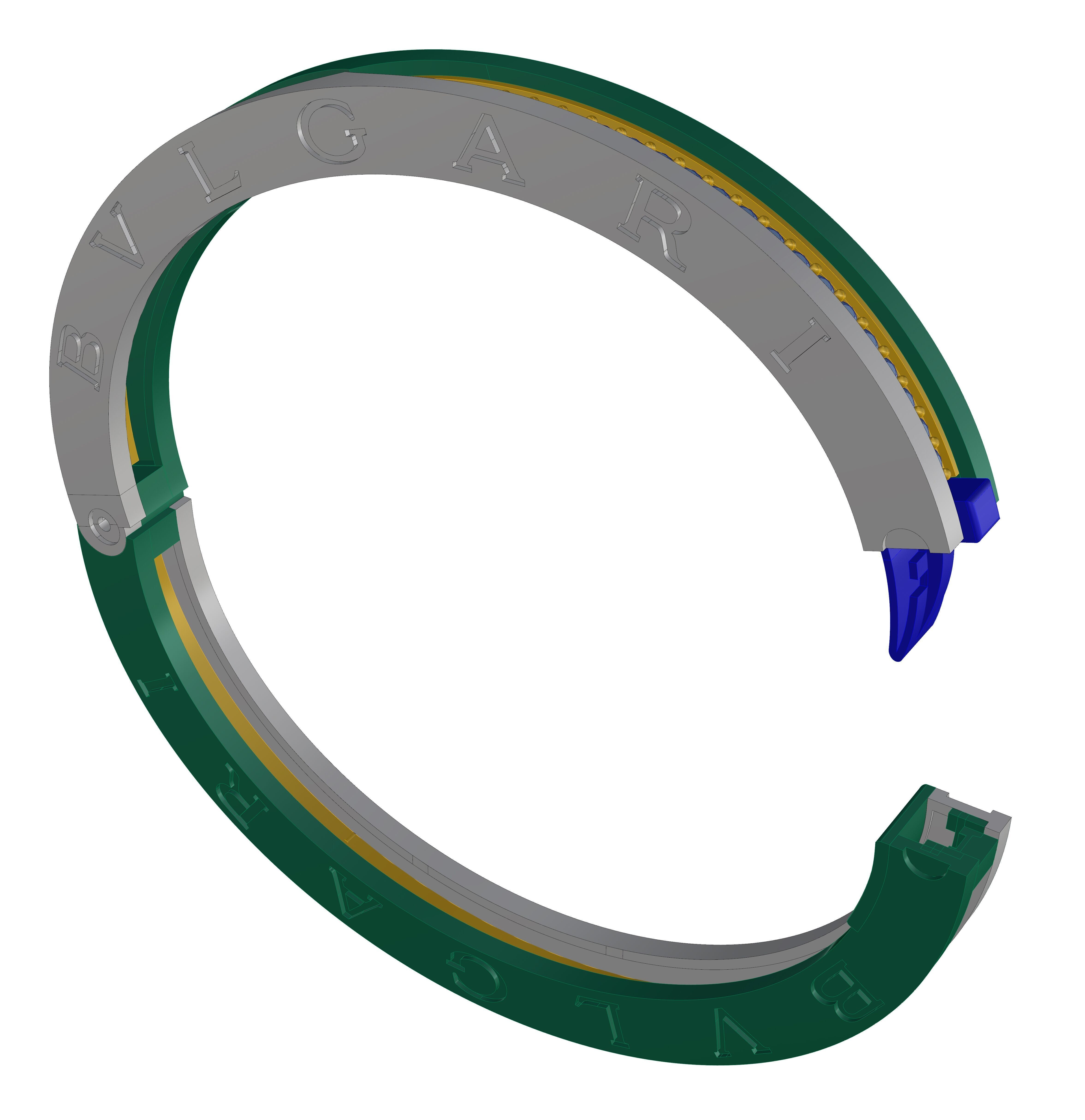Bracelet 3DM STL OBJ model for 3D printing and CNC 3D print model_10