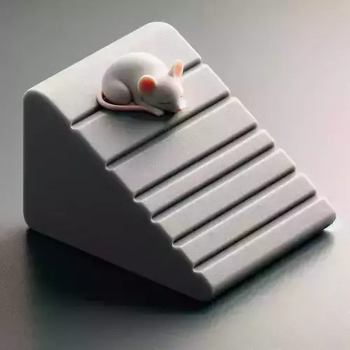 Sleeping Mouse Doorstop  Cute Wedge with Floor Grip 3D print model