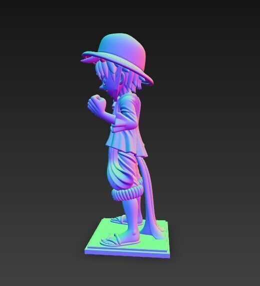 Eared Captain Cheerful Anime Character 3D Print Model 3D model_15