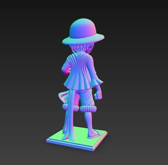 Eared Captain Cheerful Anime Character 3D Print Model 3D model_13